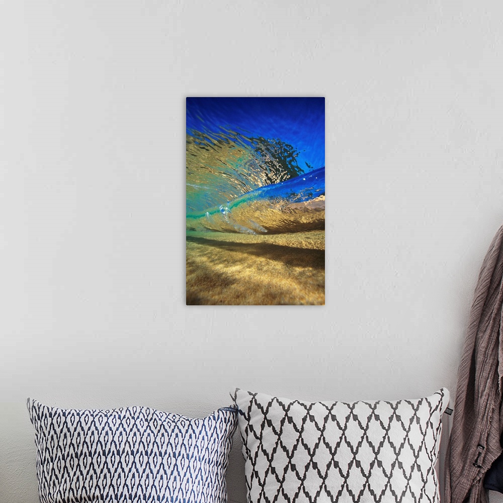 A bohemian room featuring Abstract Underwater View Of Waves And Surf