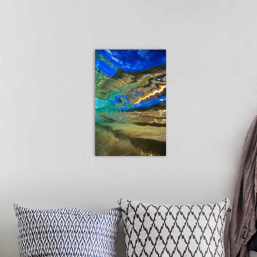 A bohemian room featuring Hawaii, Abstract Underwater View Of Breaking Wave