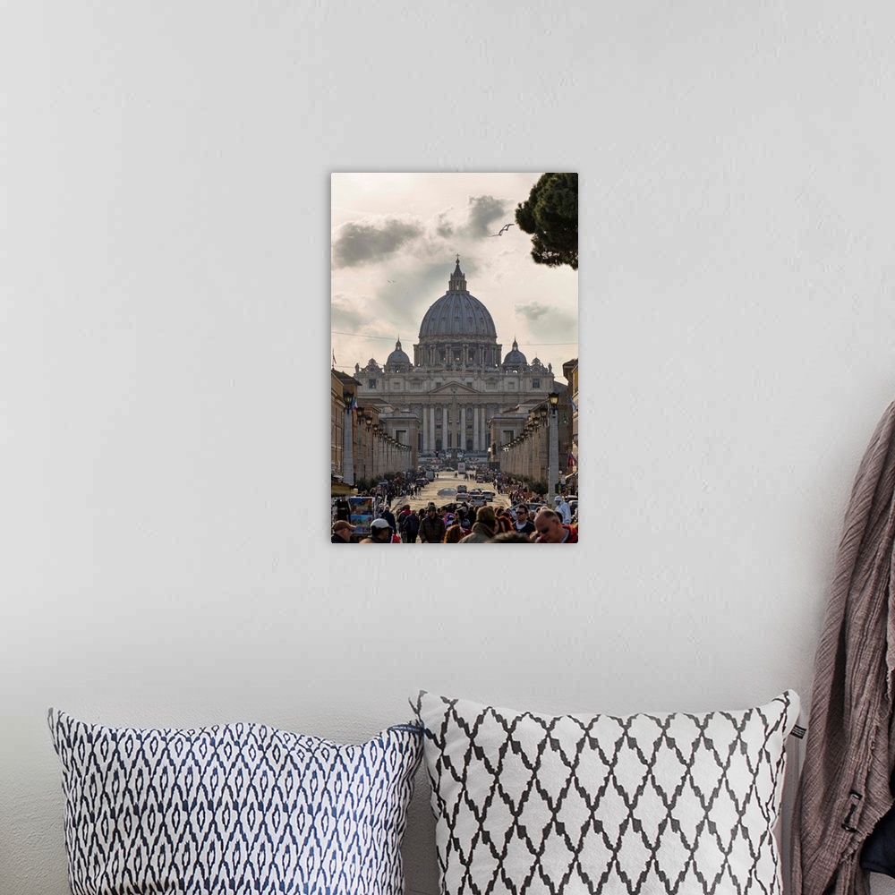 A bohemian room featuring Color photography, St Peter's Basilica