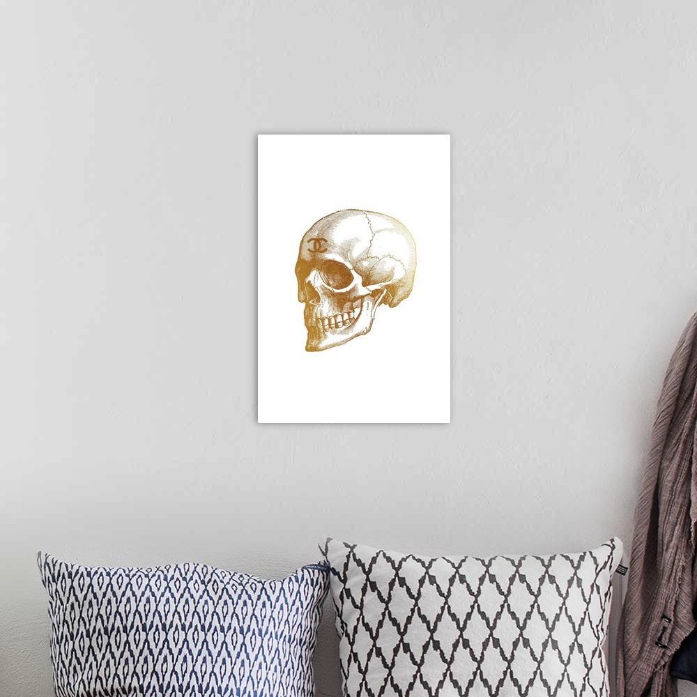 A bohemian room featuring Gold Skull
