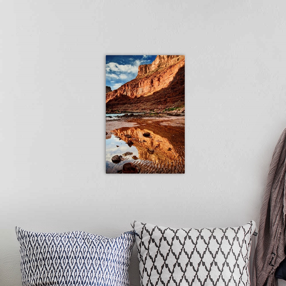 A bohemian room featuring USA Arizona Grand Canyon Colorado River Float Trip North Canyon Vertical 2