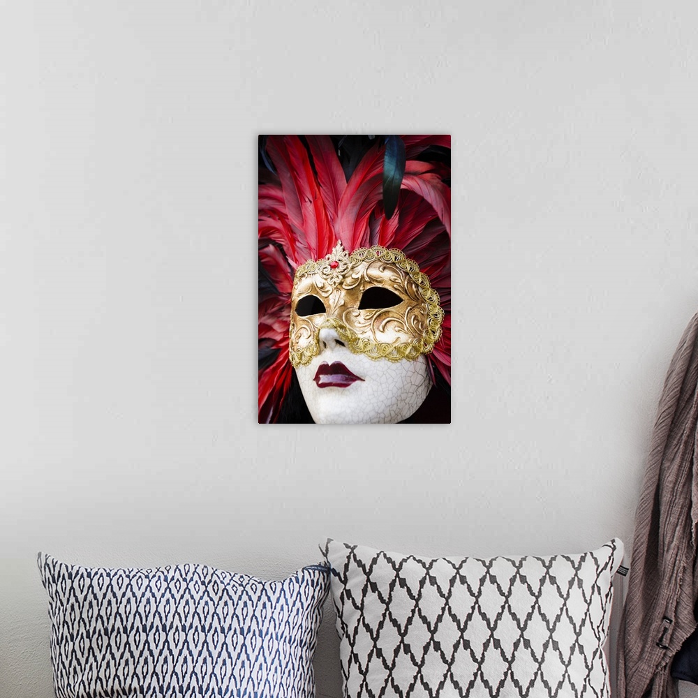 A bohemian room featuring Carnival mask, Venice, Veneto, Italy.