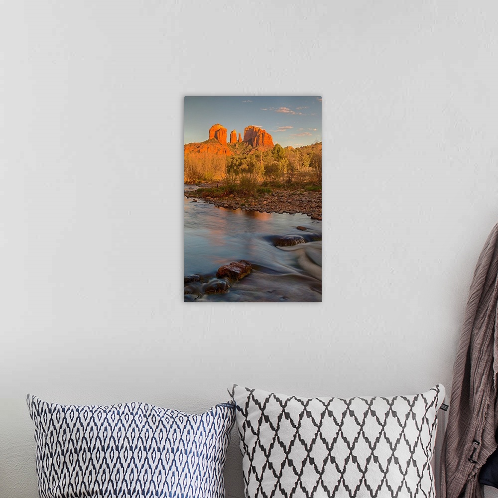 A bohemian room featuring AZ, Arizona, Sedona, Crescent Moon Recreation Area, Red Rock Crossing, Cathedral Rock.