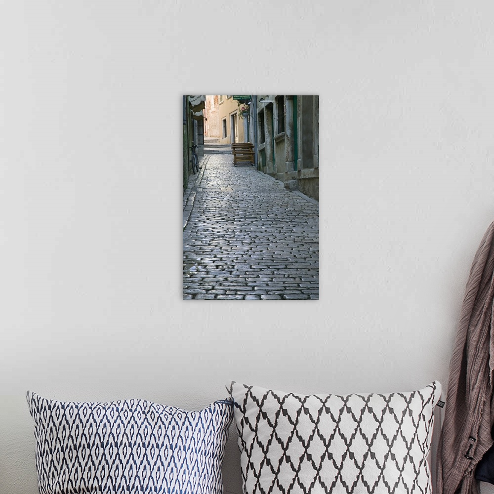 A bohemian room featuring CROATIA, Istria, ROVINJ. ROVINJ old town cobbled street