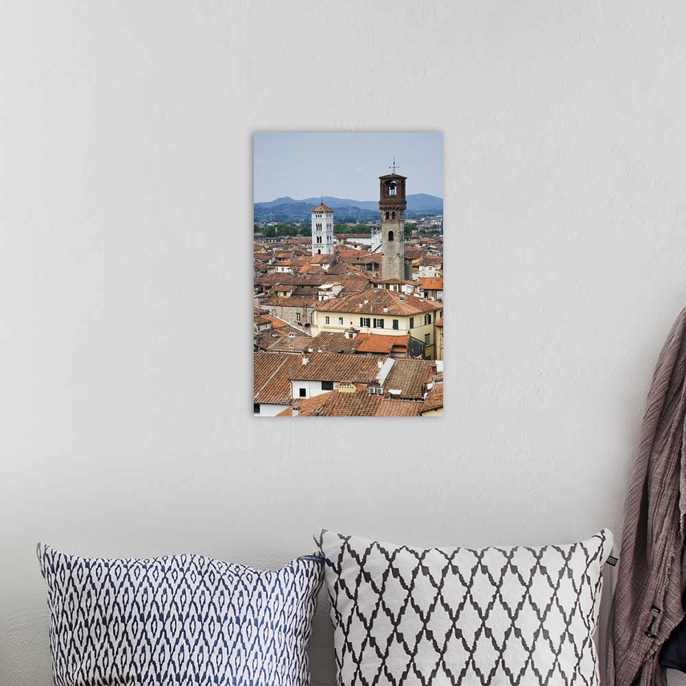 A bohemian room featuring Europe, Italy, Lucca. Overview of village.