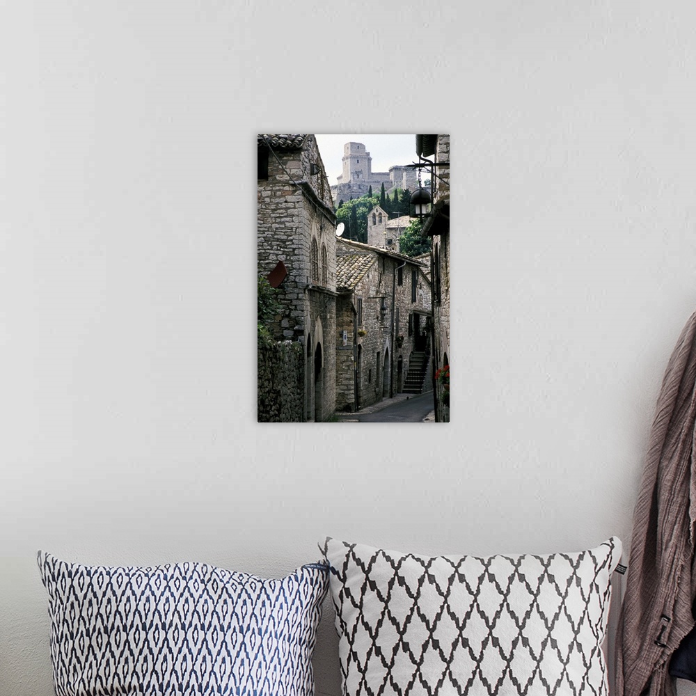 A bohemian room featuring Europe, Italy, Umbria, Assisi. Medieval street.