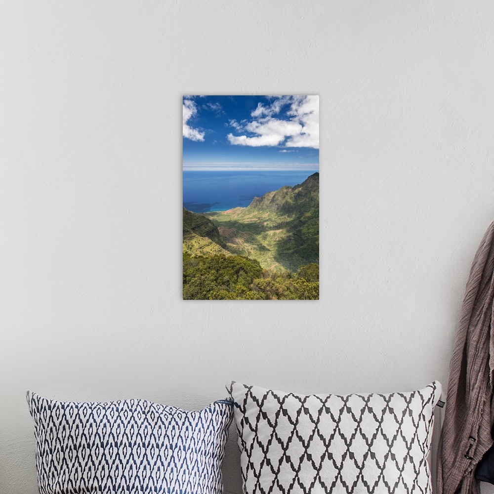 A bohemian room featuring Hawaii, Kauai, Kokee State Park, View of the Kalalau Valley from Pu'u o Kila Lookout