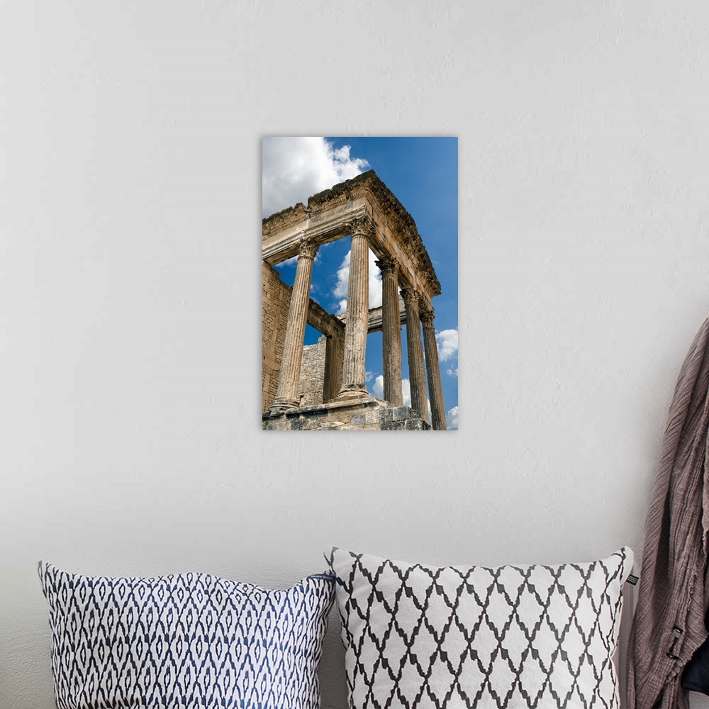 A bohemian room featuring The Capitol, Dougga Archaeological Site, UNESCO World Heritage Site, Tunisia, North Africa-