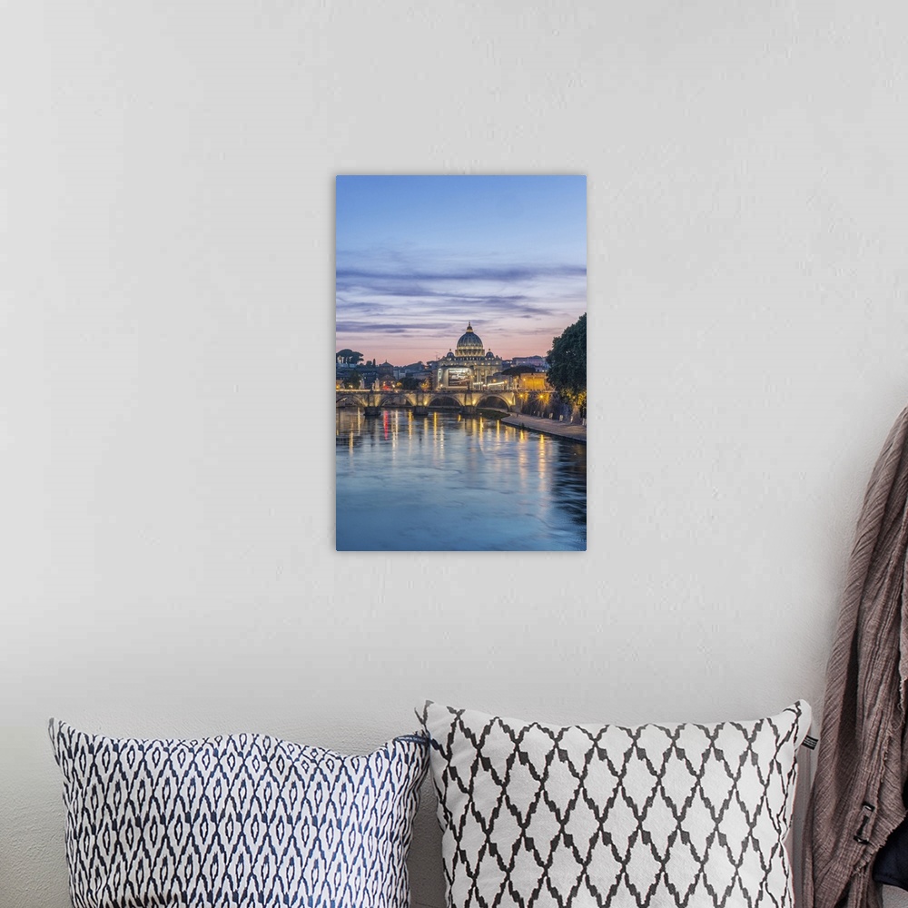 A bohemian room featuring Europe, Italy, Rome, Tiber River Sunset.