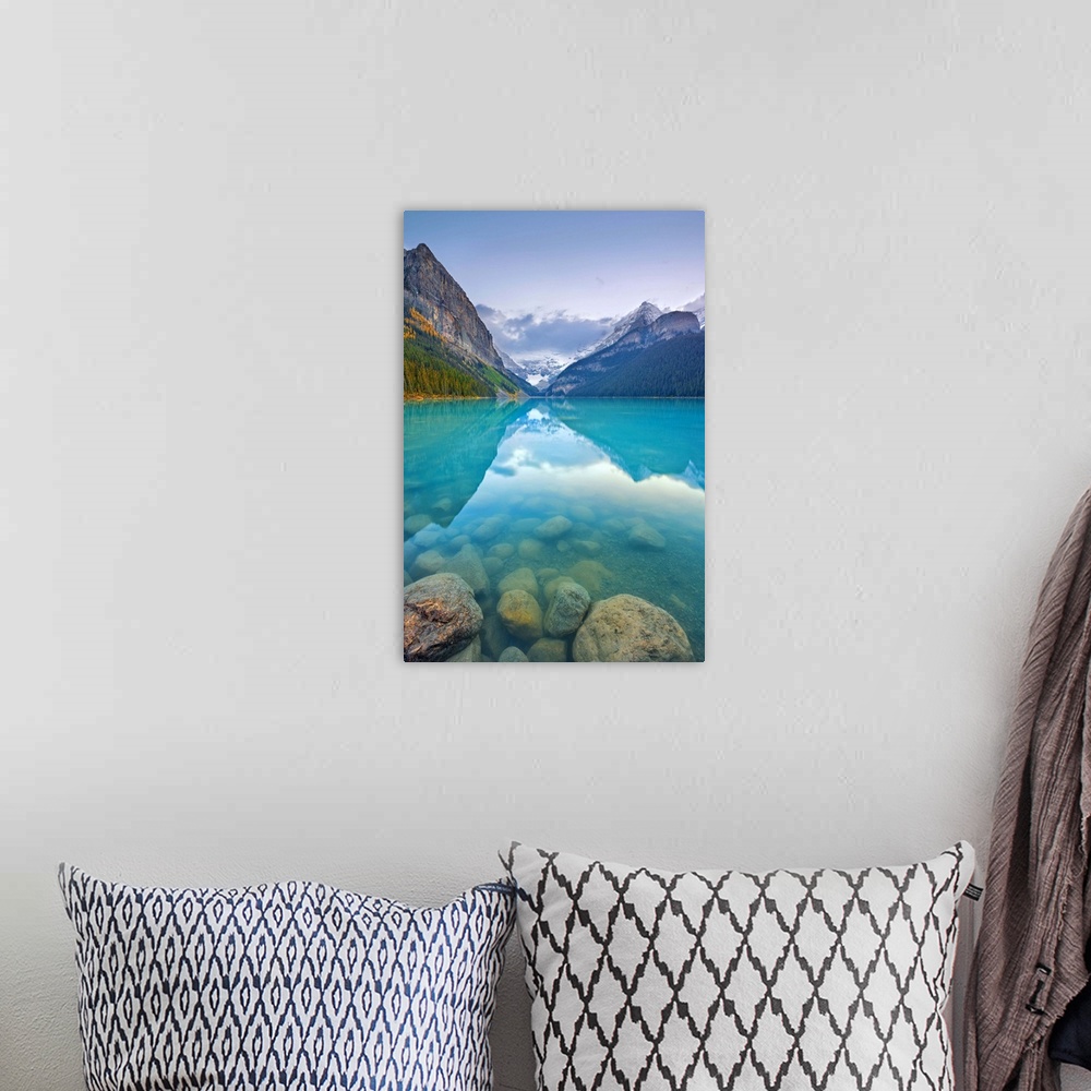A bohemian room featuring Canada, Alberta, Banff National Park, Lake Louise, Rocky Mountains.