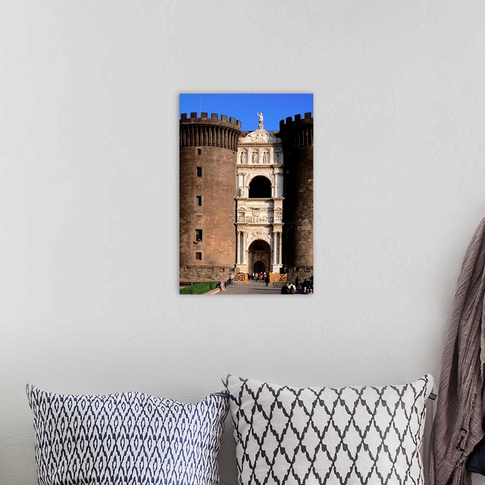 A bohemian room featuring Italy, Campania, Naples, Castel Nuovo called also Maschio Angioino