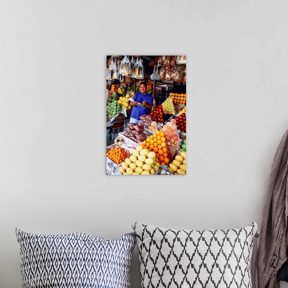 A bohemian room featuring Southeast Asia, Philippines, Palawan, Fruit market
