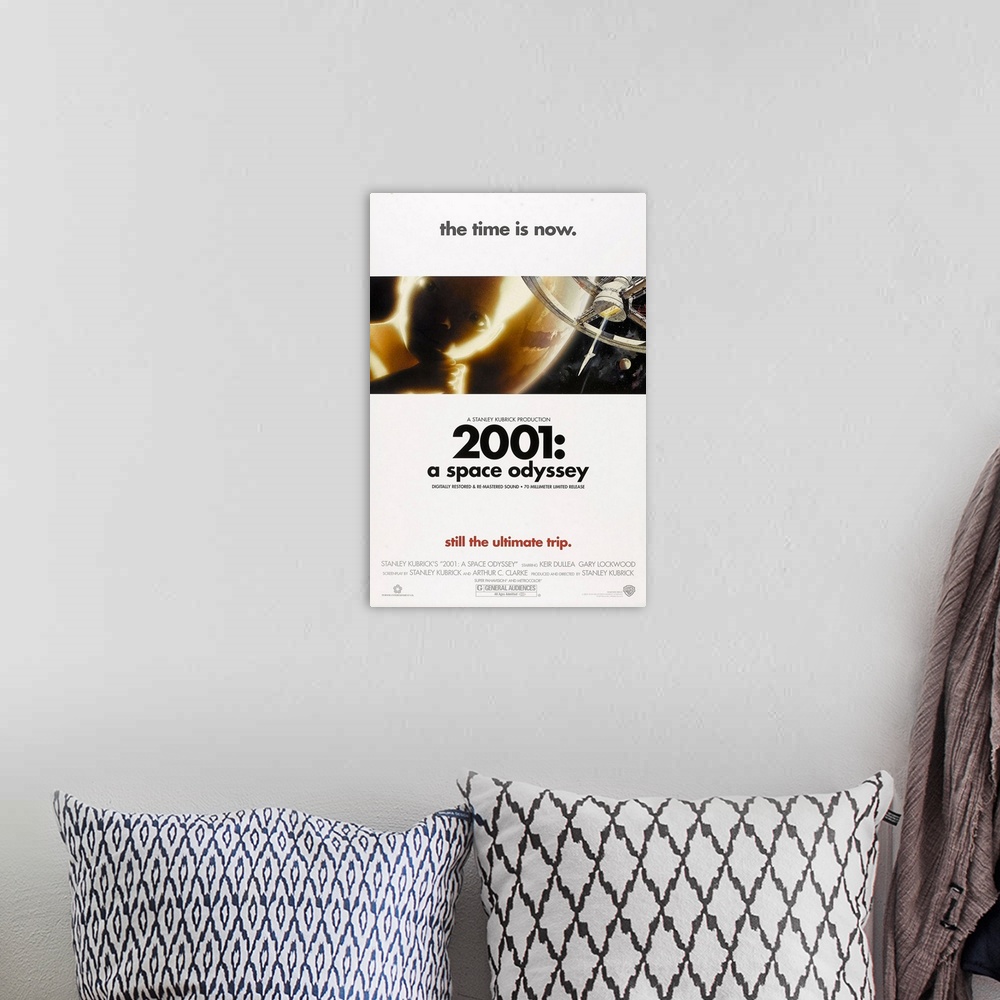 A bohemian room featuring 2001: A SPACE ODYSSEY, 2000 US re-release poster, 1968.
