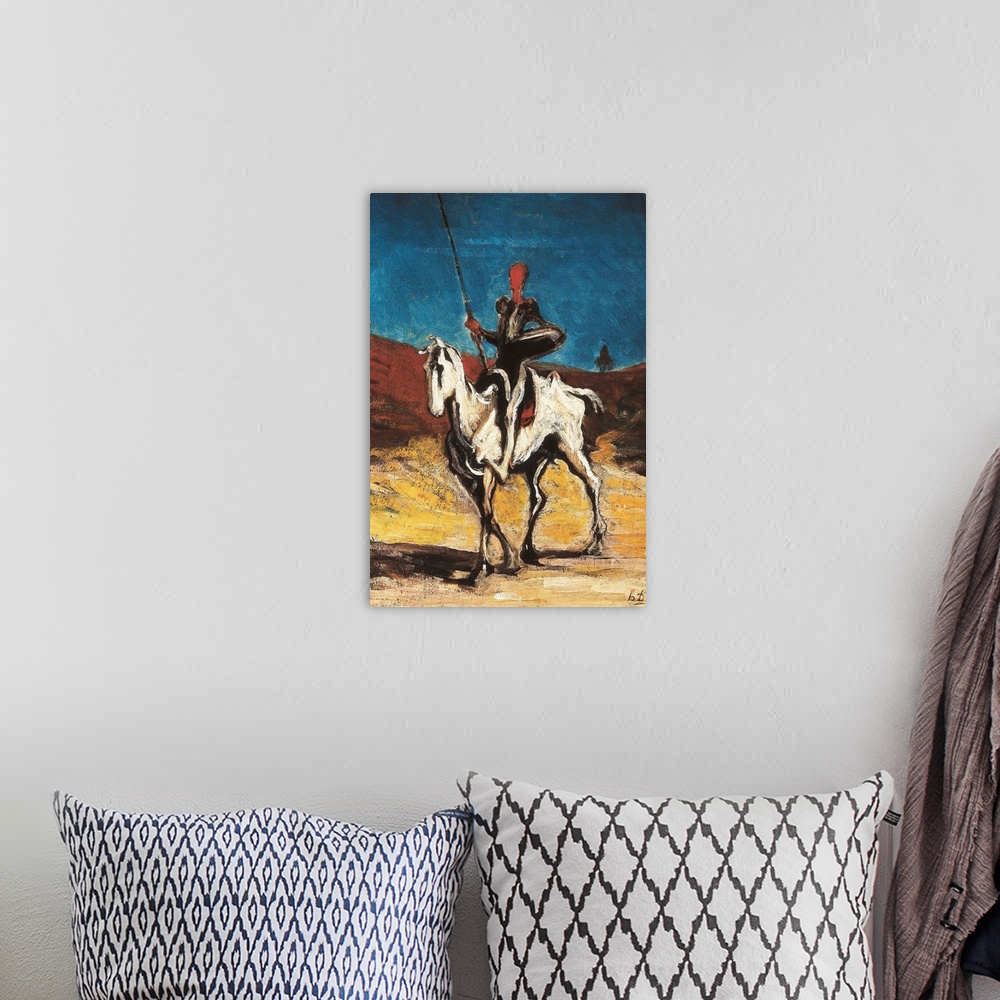 A bohemian room featuring Don Quixote