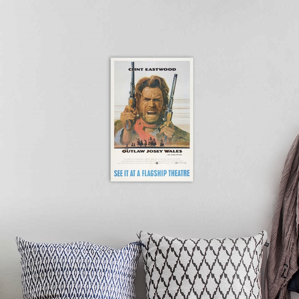 A bohemian room featuring The Outlaw Josey Wales