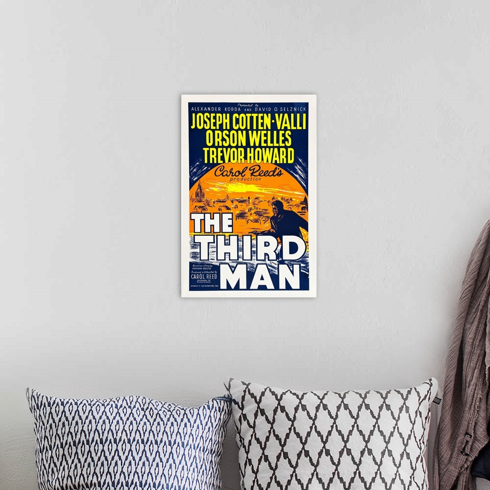 A bohemian room featuring The Third Man, US Poster Art, 1949.