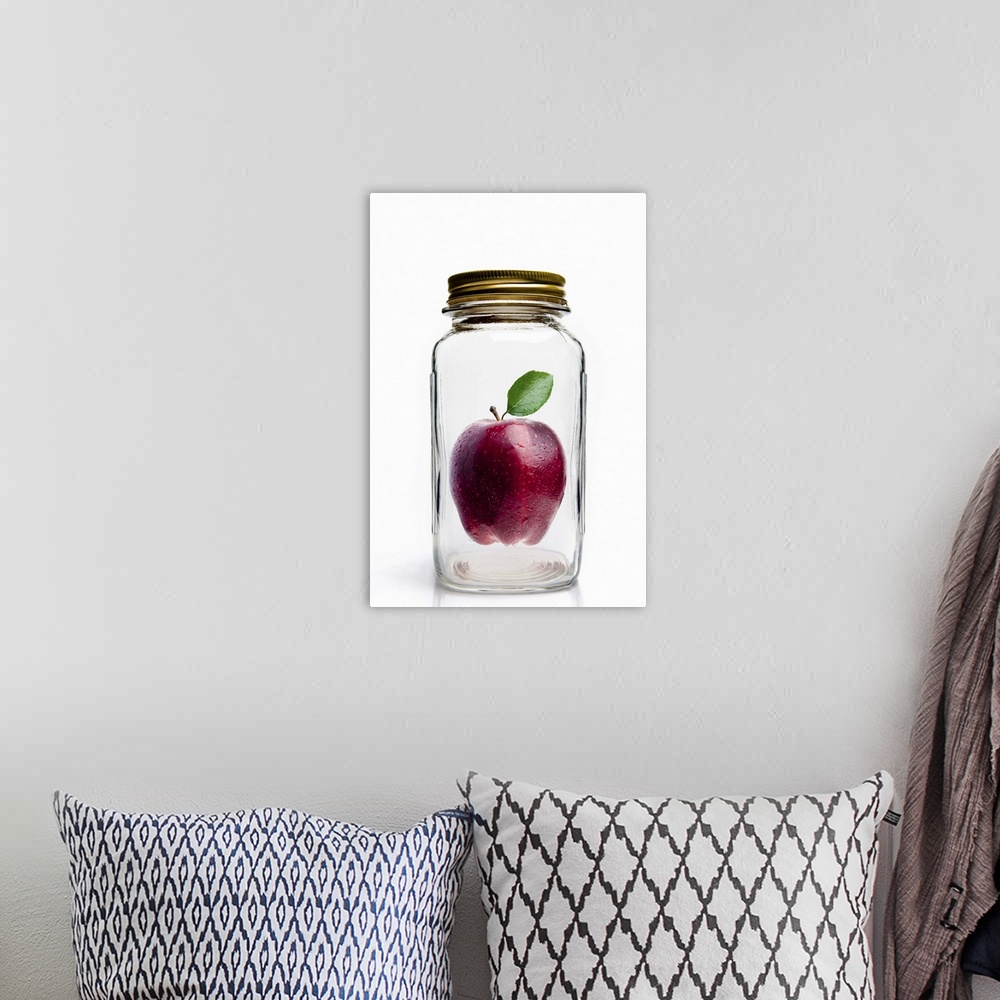 A bohemian room featuring Apple in glass mason jar