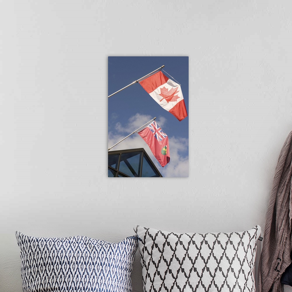 A bohemian room featuring Canadian flag and Ontario flag, Muskoka, Ontario, Canada
