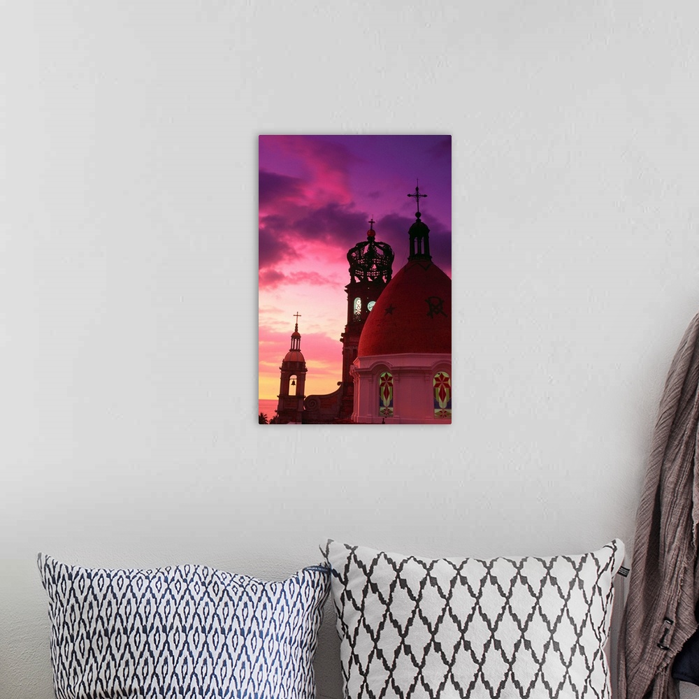 A bohemian room featuring Church Of Guadalupe At Sunset