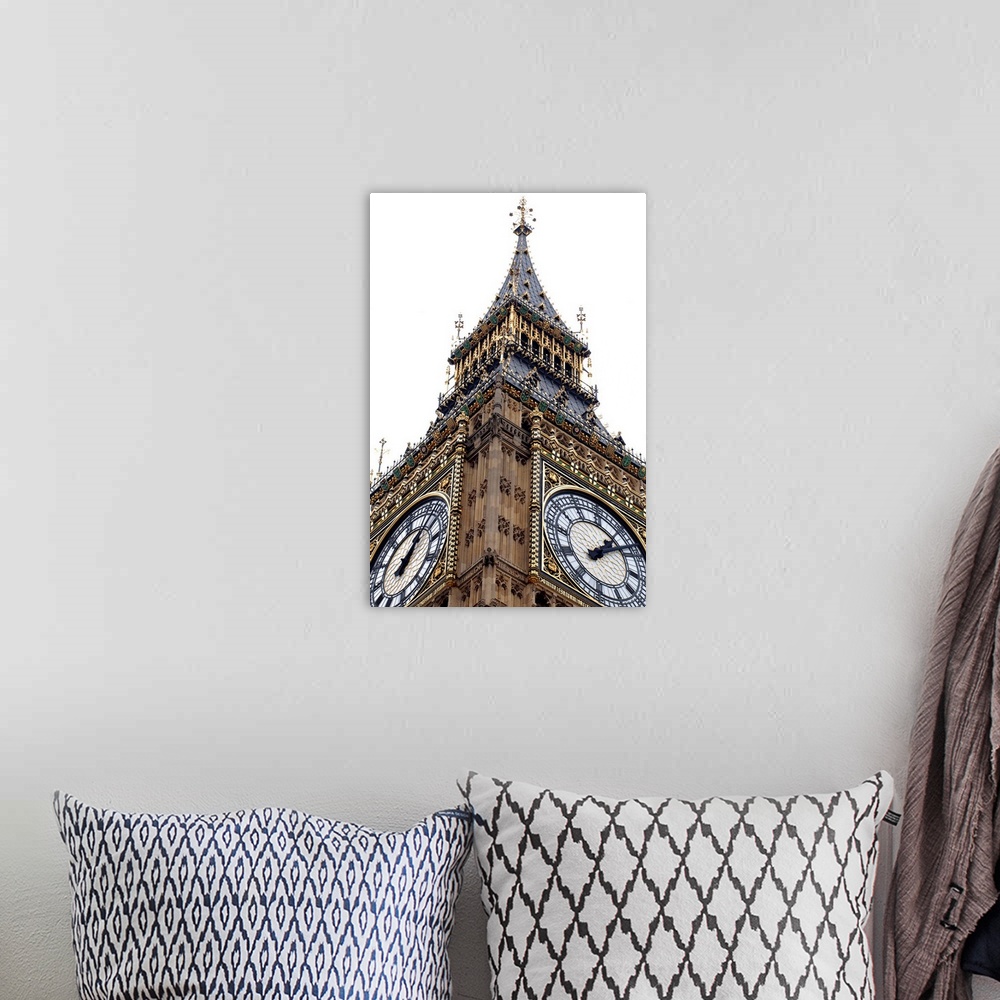 A bohemian room featuring Close up of clock tower Big Ben, London.