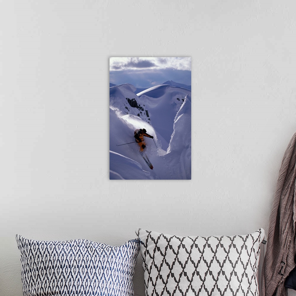 A bohemian room featuring Downhill Skier