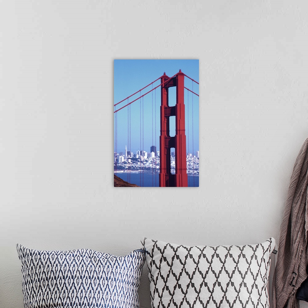 A bohemian room featuring Golden Gate Bridge, San Francisco