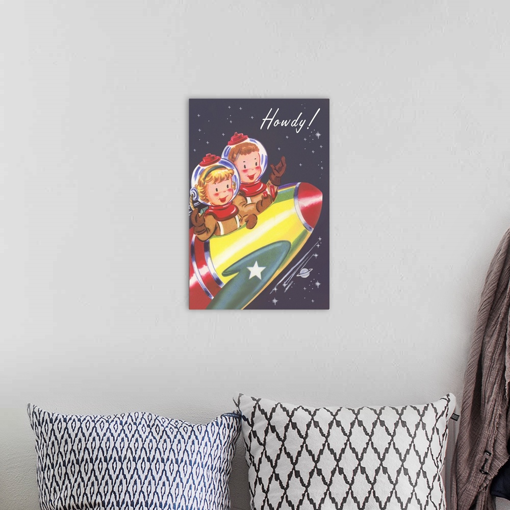 A bohemian room featuring Howdy from Kids in Outer Space