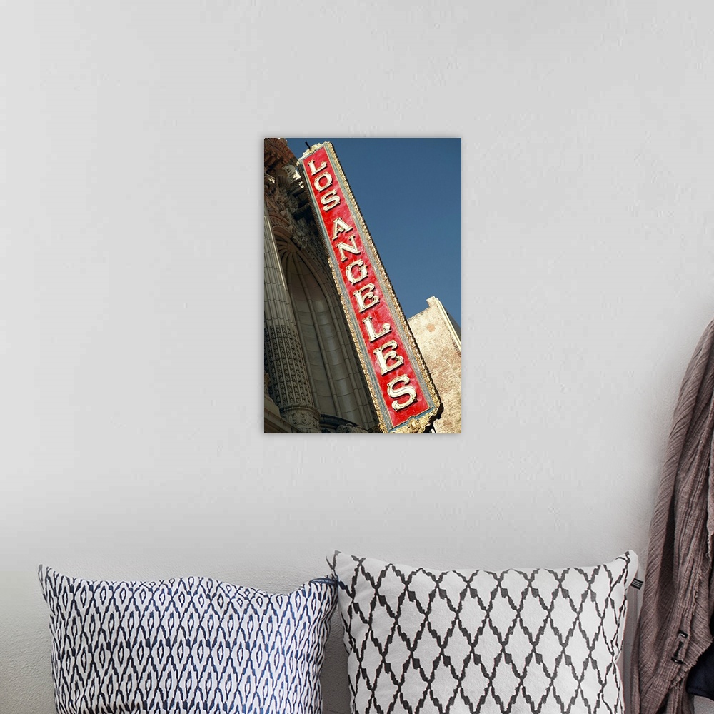 A bohemian room featuring Los Angeles sign