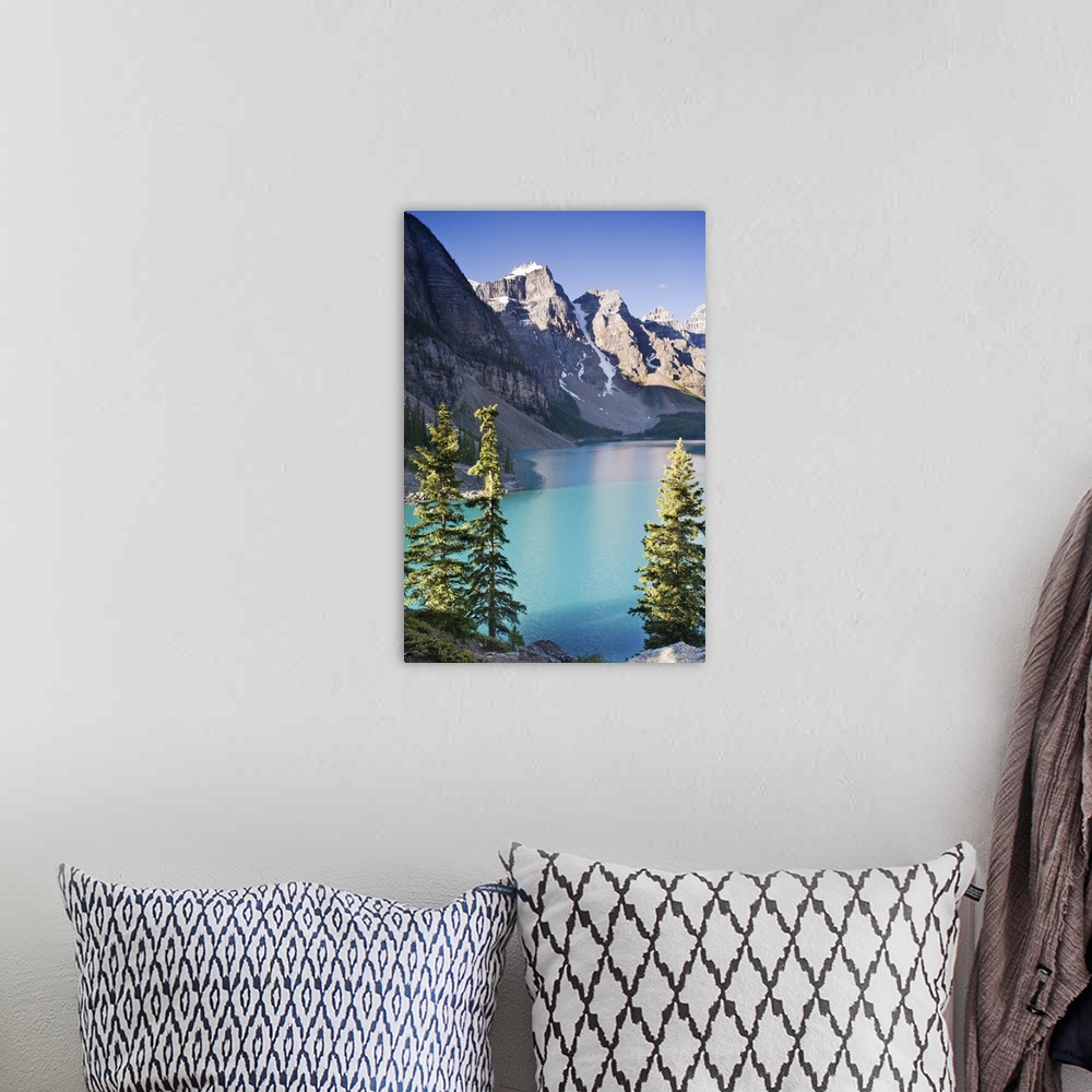 A bohemian room featuring Moraine Lake and Canadian Rocky Mountains.  Valley of the Ten Peaks, Banff National Park, Alberta...