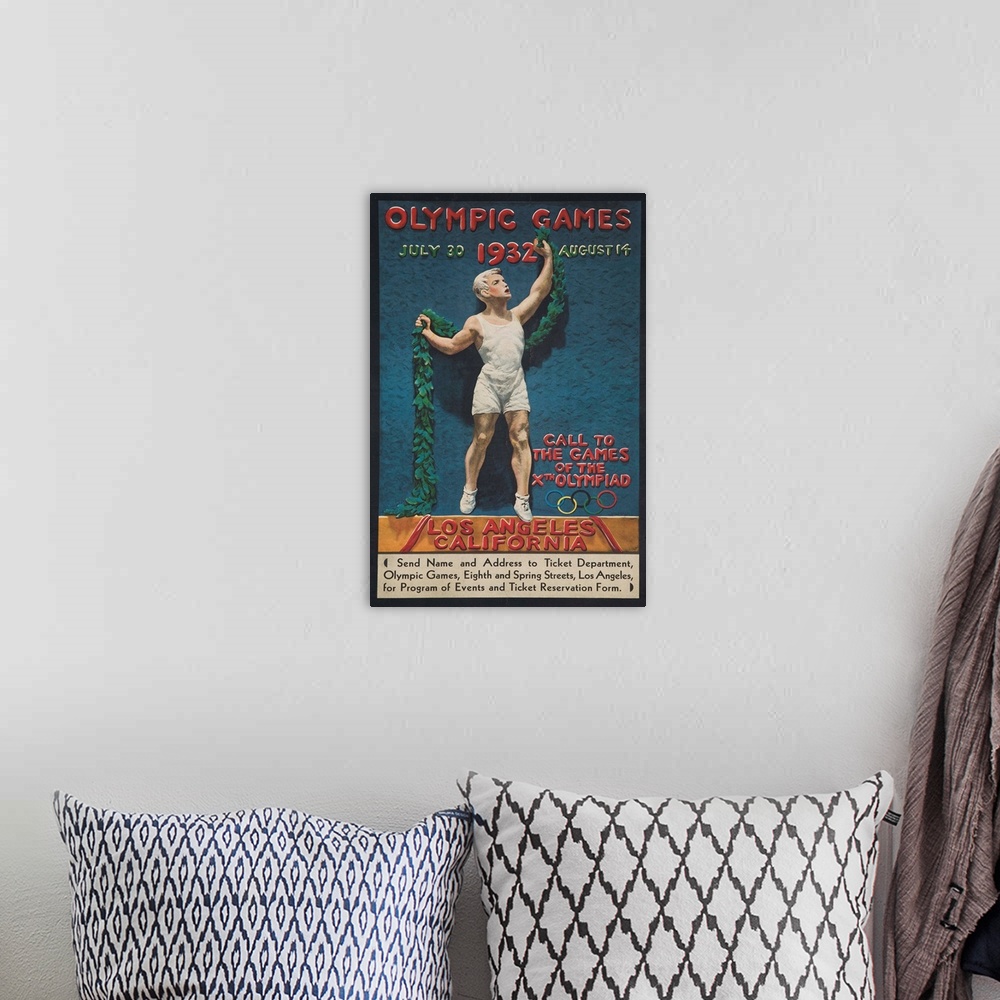 A bohemian room featuring 1932 --- Olympic Games 1932 Poster by Julio Kilenyi --- Image by .. K.J. Historical/Corbis