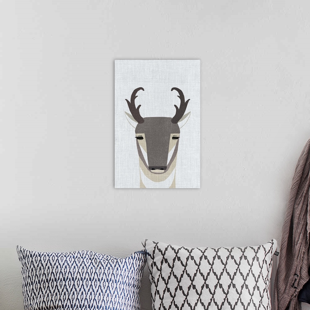 A bohemian room featuring Pronghorn Antelope