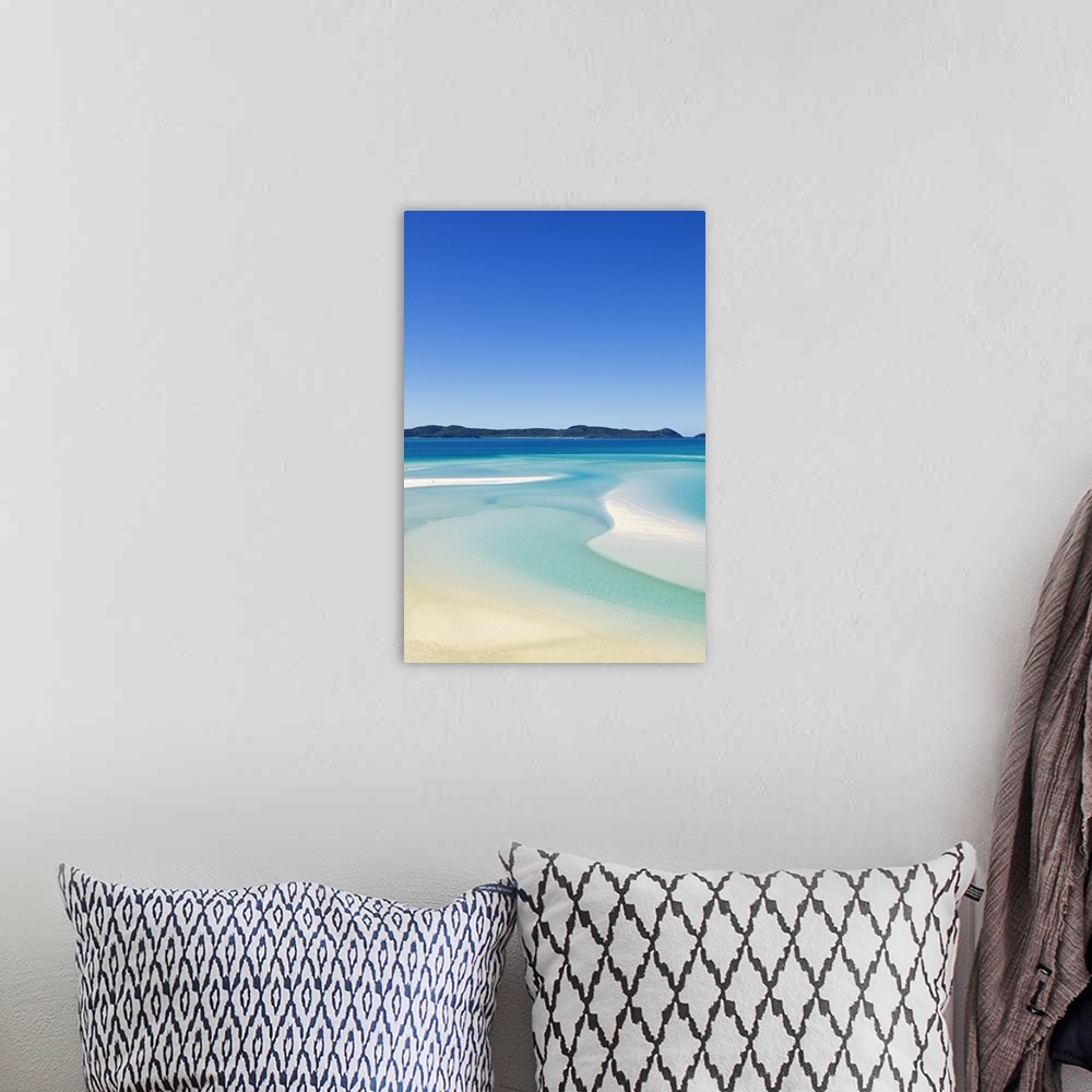 A bohemian room featuring Australia, Queensland, Whitsundays, Whitsunday Island. The white sands and turquoise waters of Hi...
