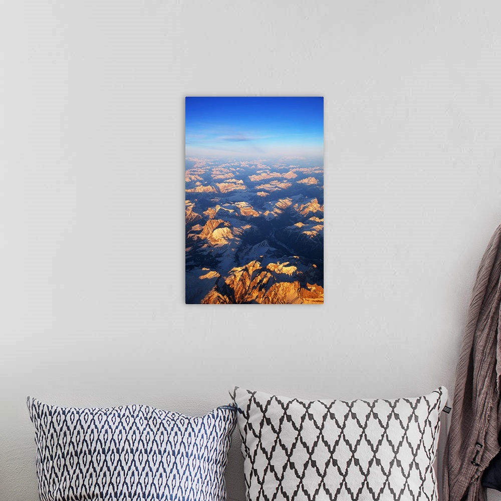 A bohemian room featuring Italy, Alps. Aerial view of Alps.