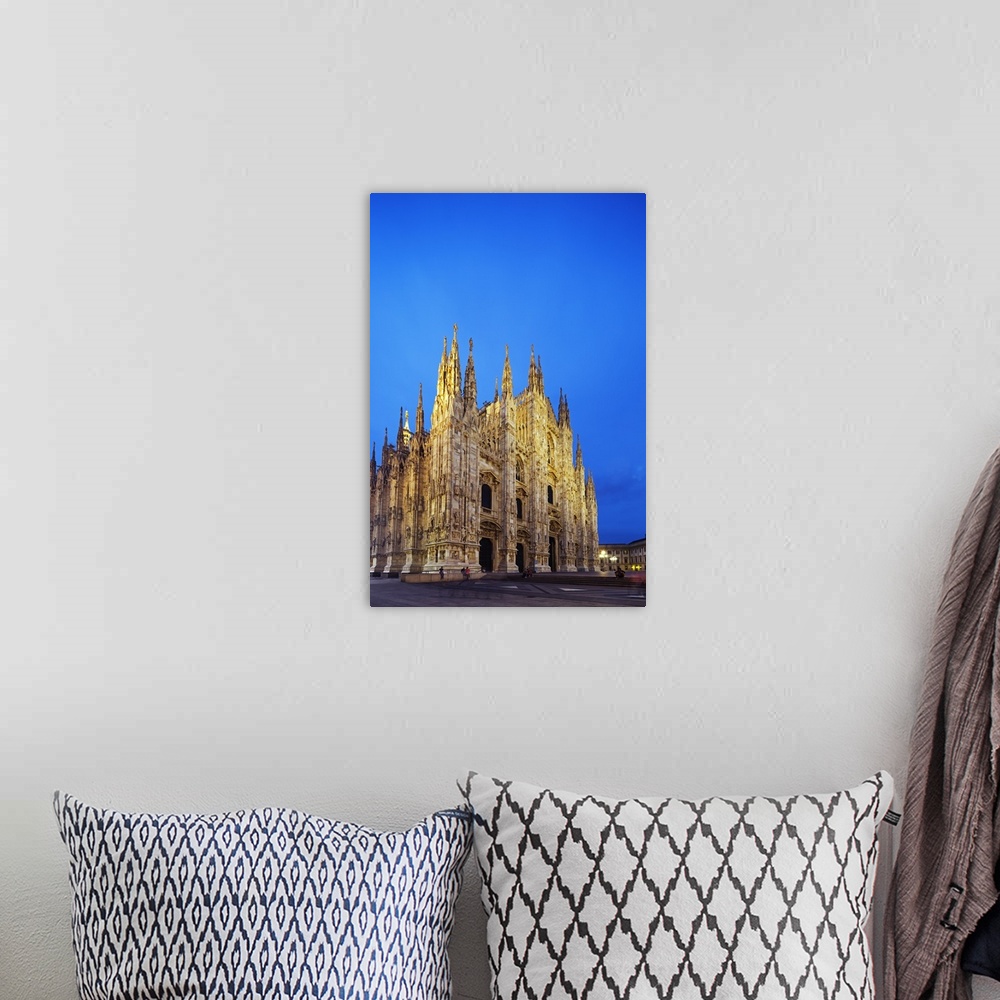A bohemian room featuring Europe, Italy, Lombardy, Milan, Piazza del Duomo, Duomo Gothic style cathedral.