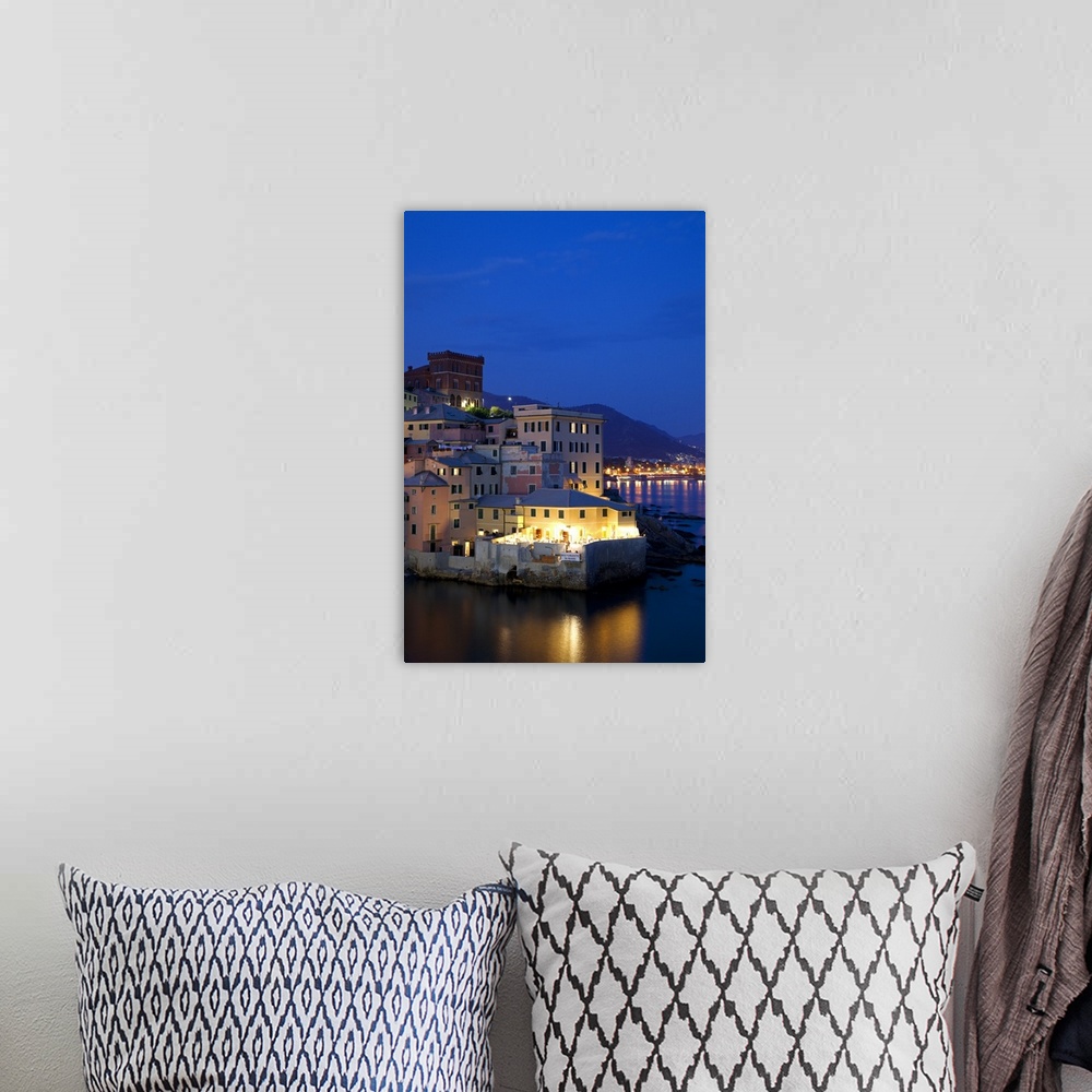 A bohemian room featuring Northern Italy, Italian Riviera, Liguria, Genova. Genova's old fishing town.