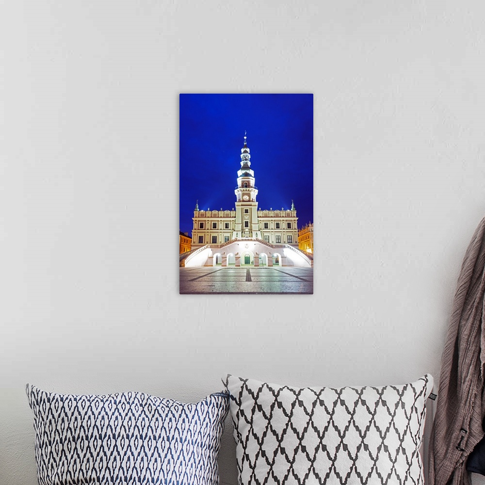 A bohemian room featuring Europe, Poland, Zamosc, Rynek Wielki, old town square, town hall, UNESCO.