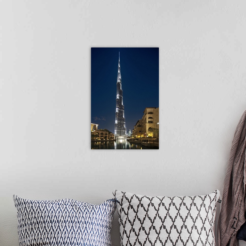 A bohemian room featuring The Burj Khalifa (Armani Hotel) designed by Skidmore Owings and Merrill and the Souk Al Bahar at ...