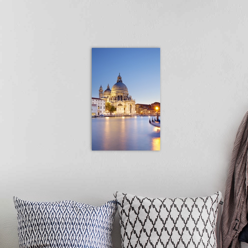 A bohemian room featuring Italy, Veneto, Venice. The Grand Canal in the last evening light with the church of Santa Maria d...