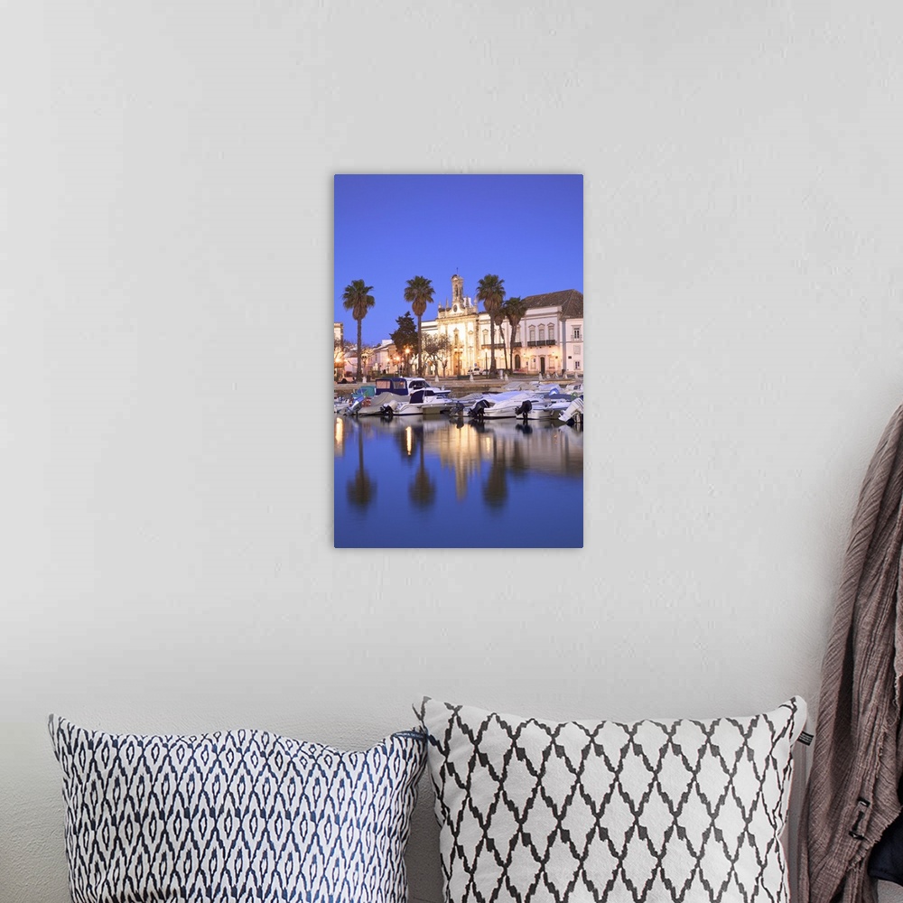 A bohemian room featuring View of Arco da Vila Across The Harbour, Faro, Eastern Algarve, Algarve, Portugal, Europe.