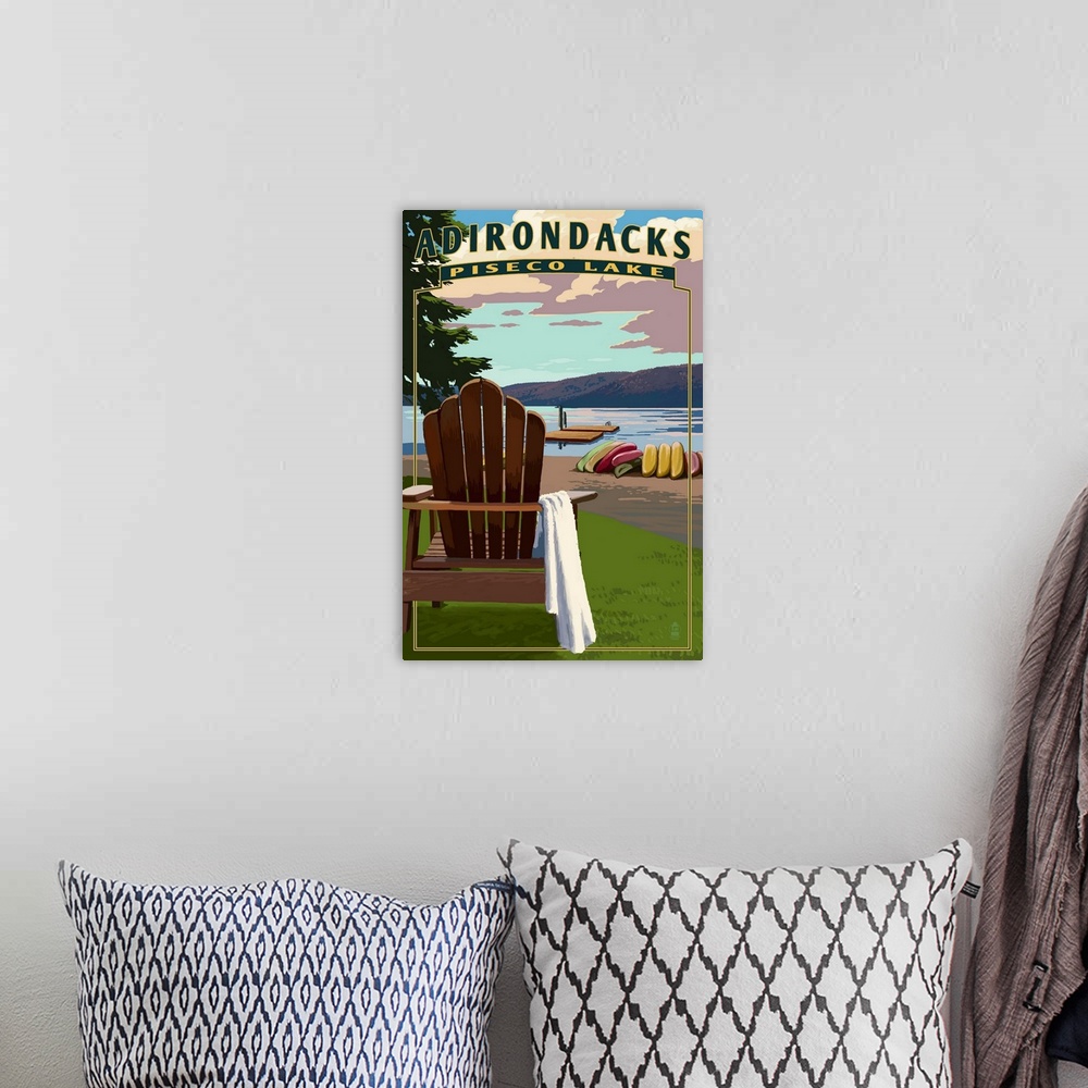 A bohemian room featuring Adirondack Mountains, New York, Piseco Lake Adirondack Chair