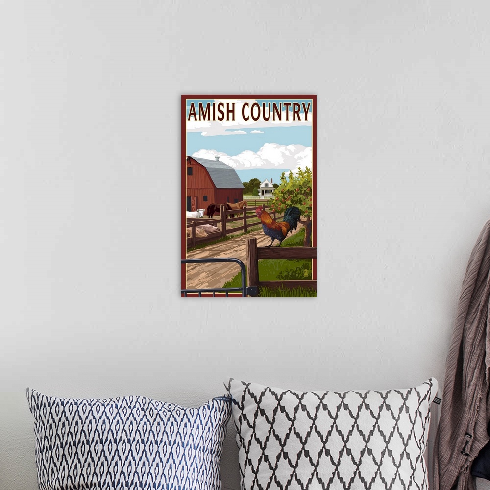 A bohemian room featuring Amish Country, Farmyard Scene