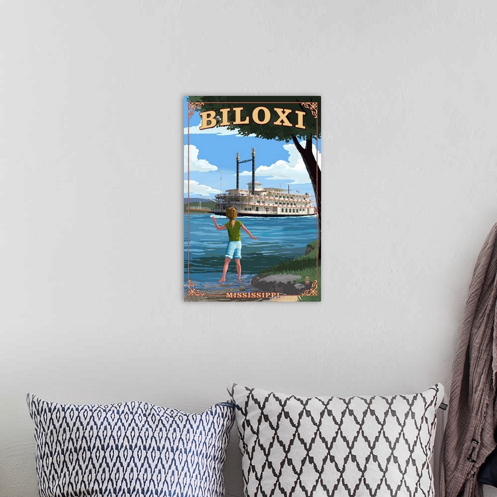 A bohemian room featuring Biloxi, Mississippi, Showboat