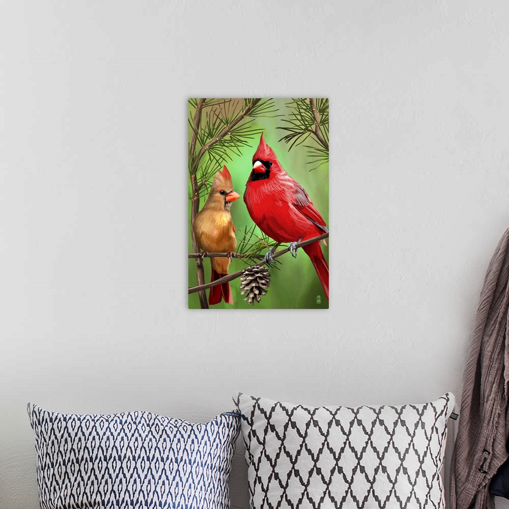 A bohemian room featuring Cardinals in Summer