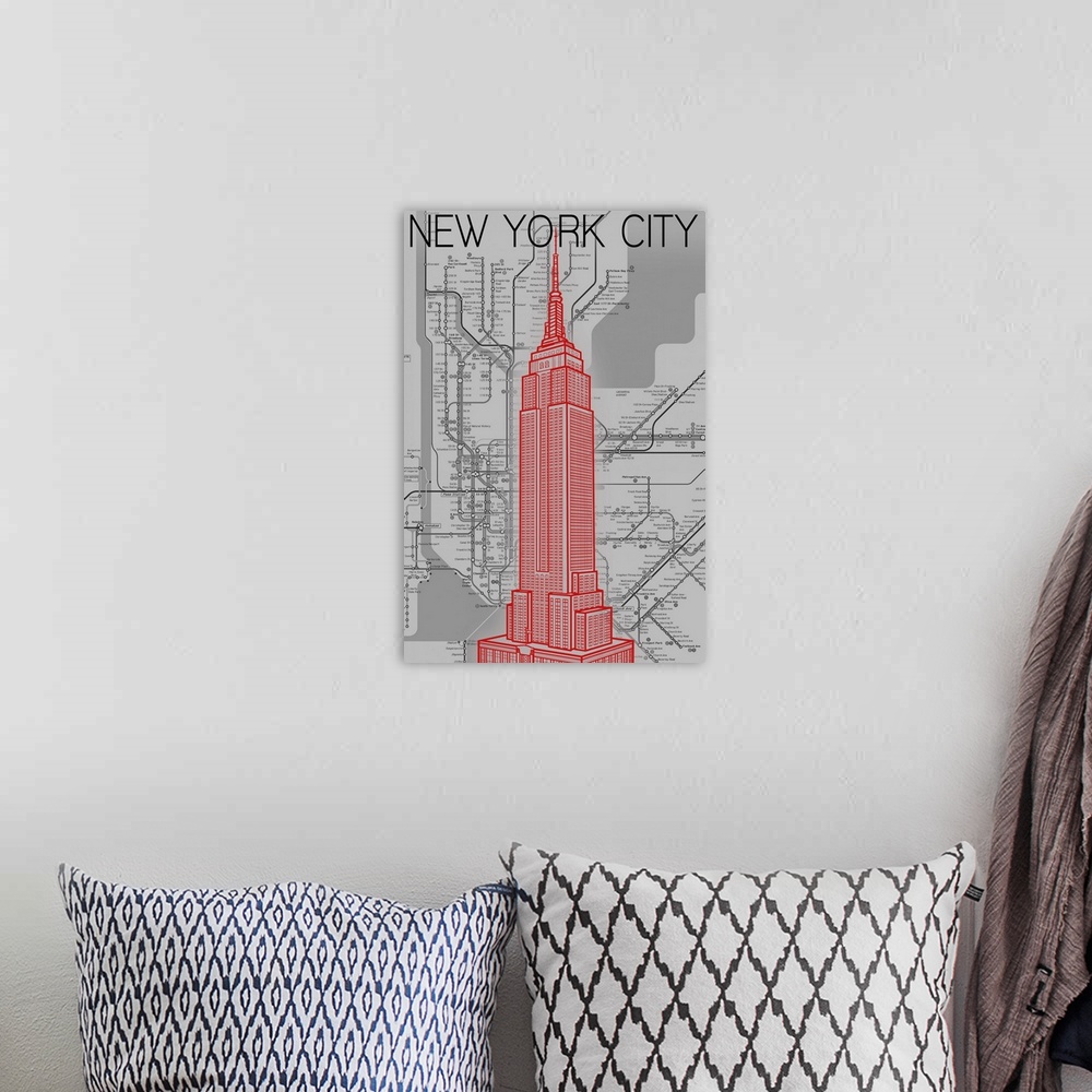 A bohemian room featuring Empire State Building, New York City