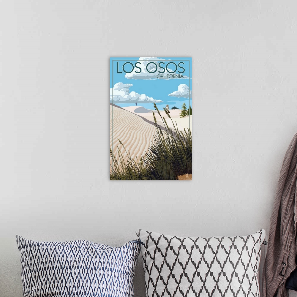 A bohemian room featuring Los Osos, California, Sand Dunes Day Scene