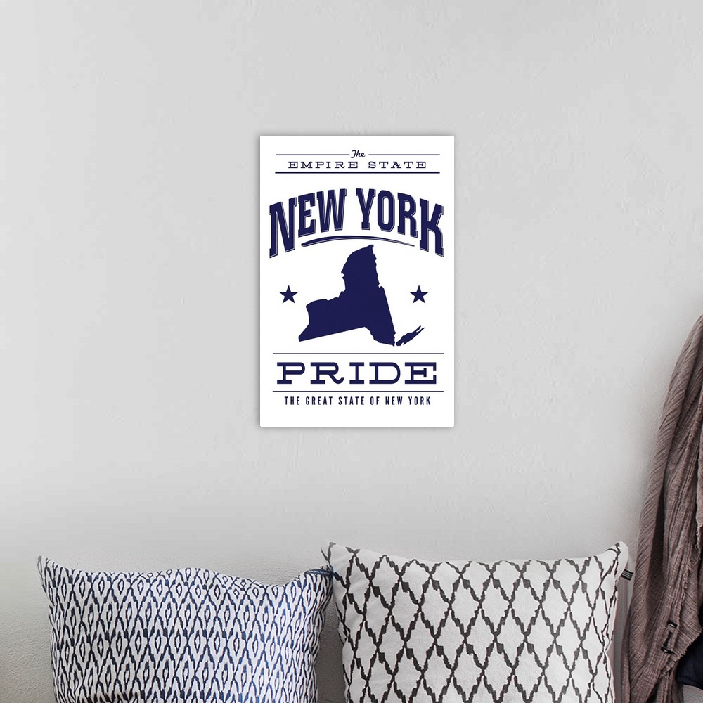 A bohemian room featuring New York State Pride (Blue)