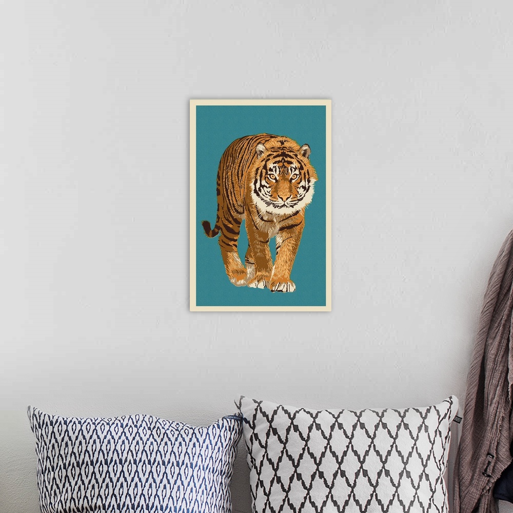 A bohemian room featuring Tiger, Letterpress