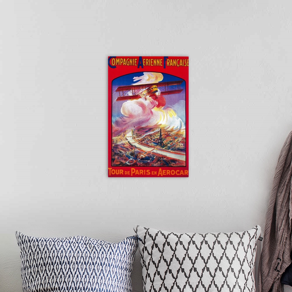 A bohemian room featuring Tour De Paris, France in Aerocar Poster