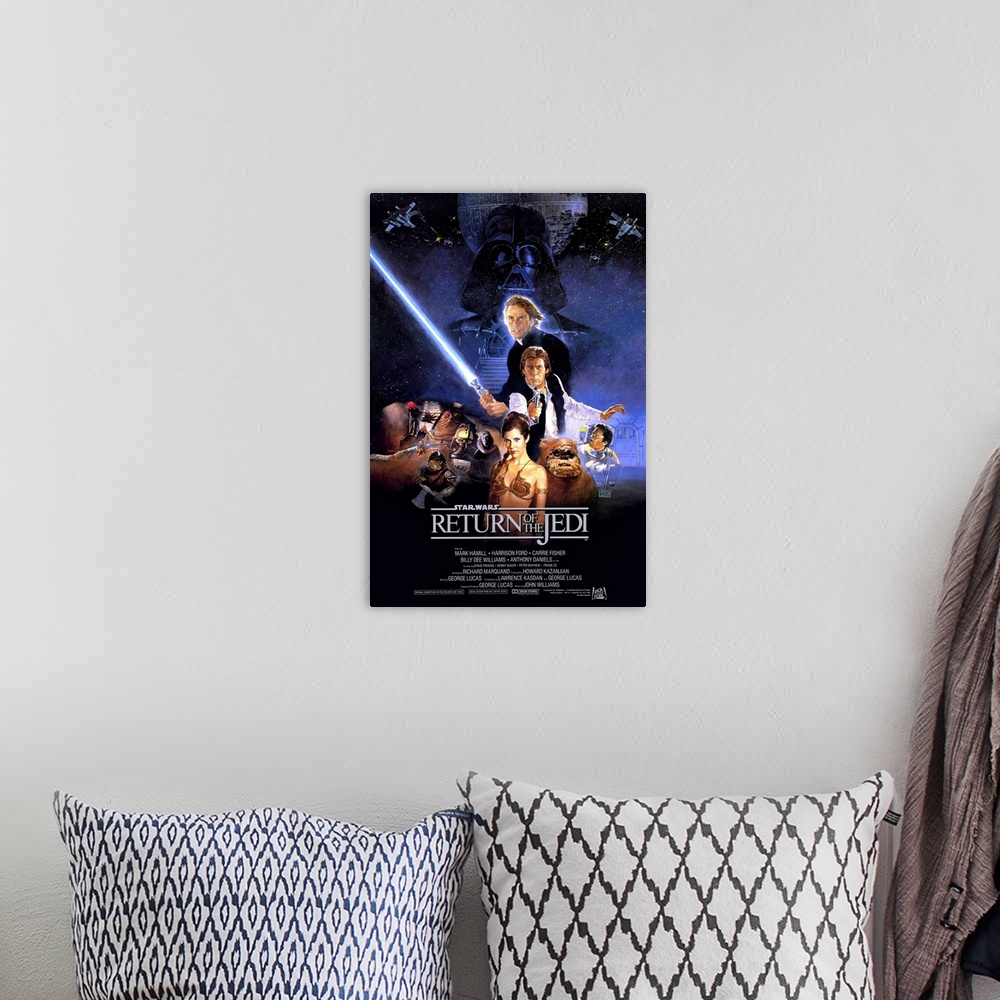 A bohemian room featuring Third film in George Lucas' popular space saga. Against seemingly fearsome odds, Luke Skywalker b...