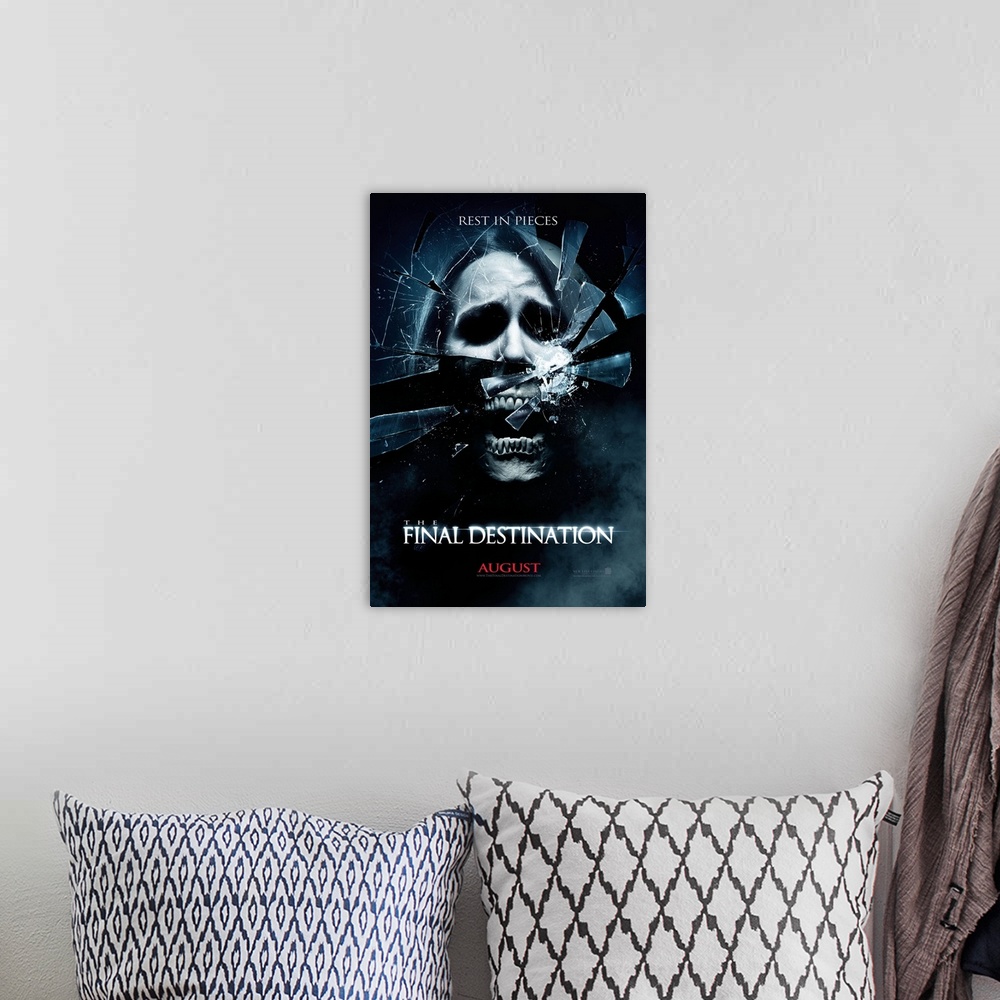 A bohemian room featuring The Final Destination - Movie Poster
